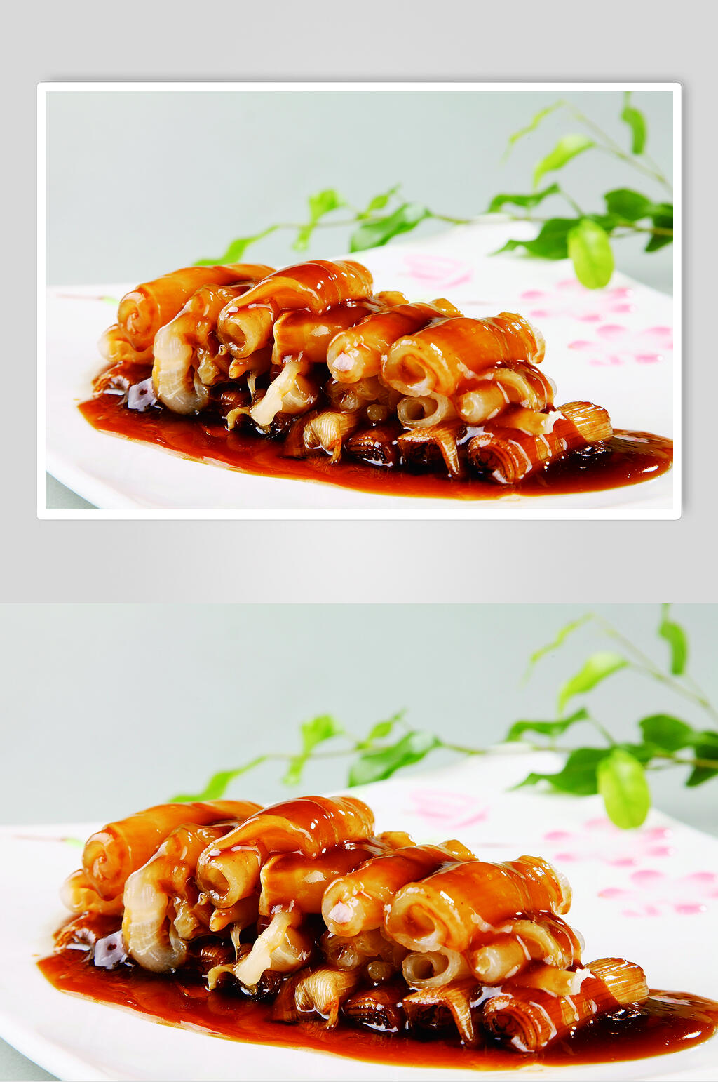 大葱烧花胶美食食物图片素材