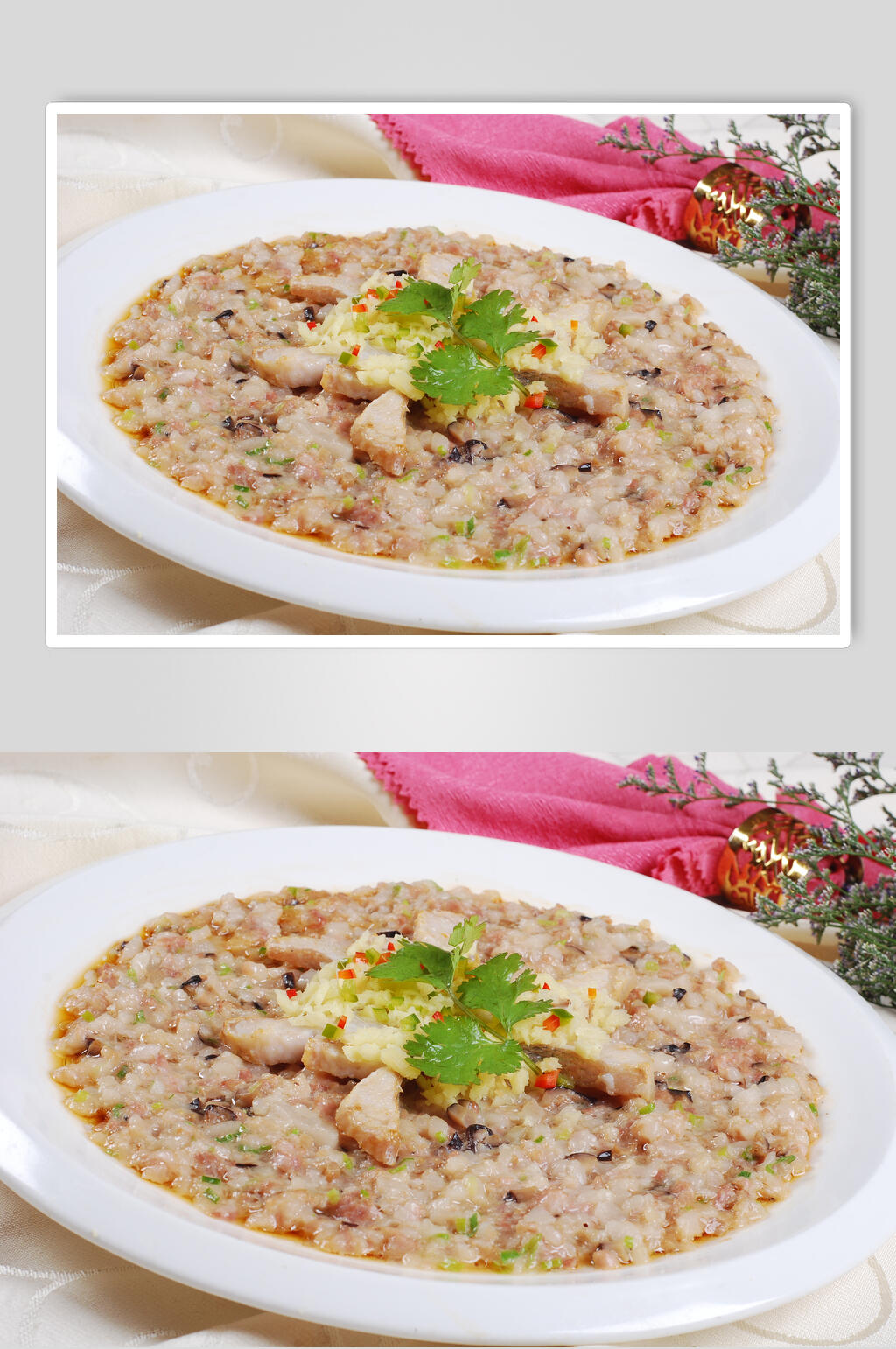 水咸鱼蒸肉饼摄影图片素材