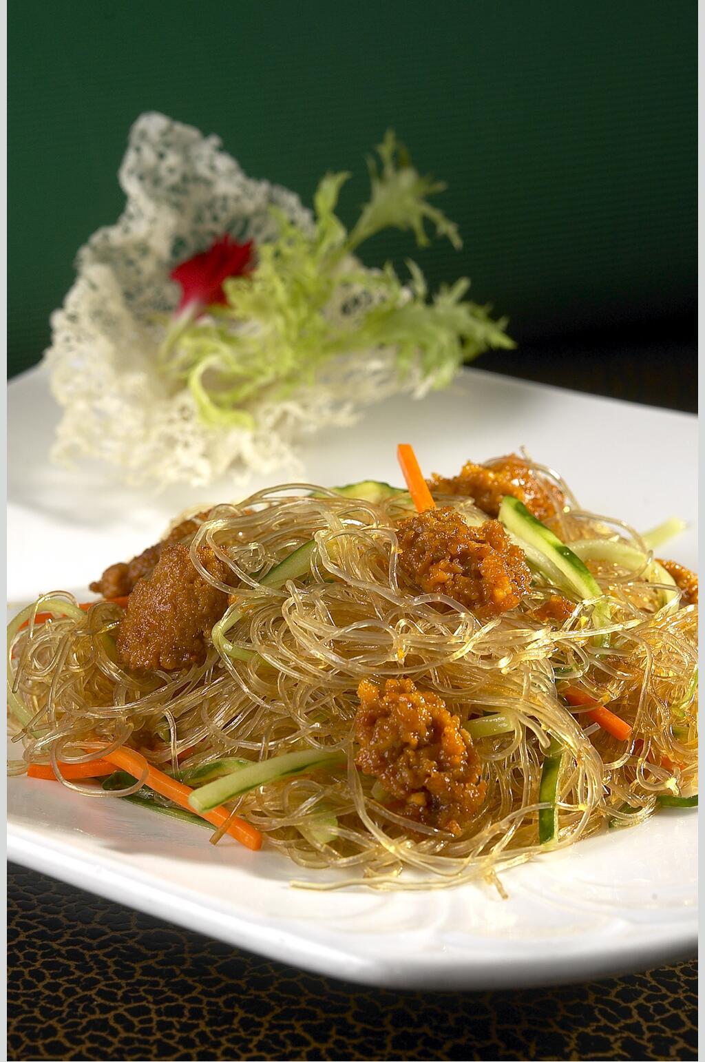 海胆炒粉丝食物图片素材