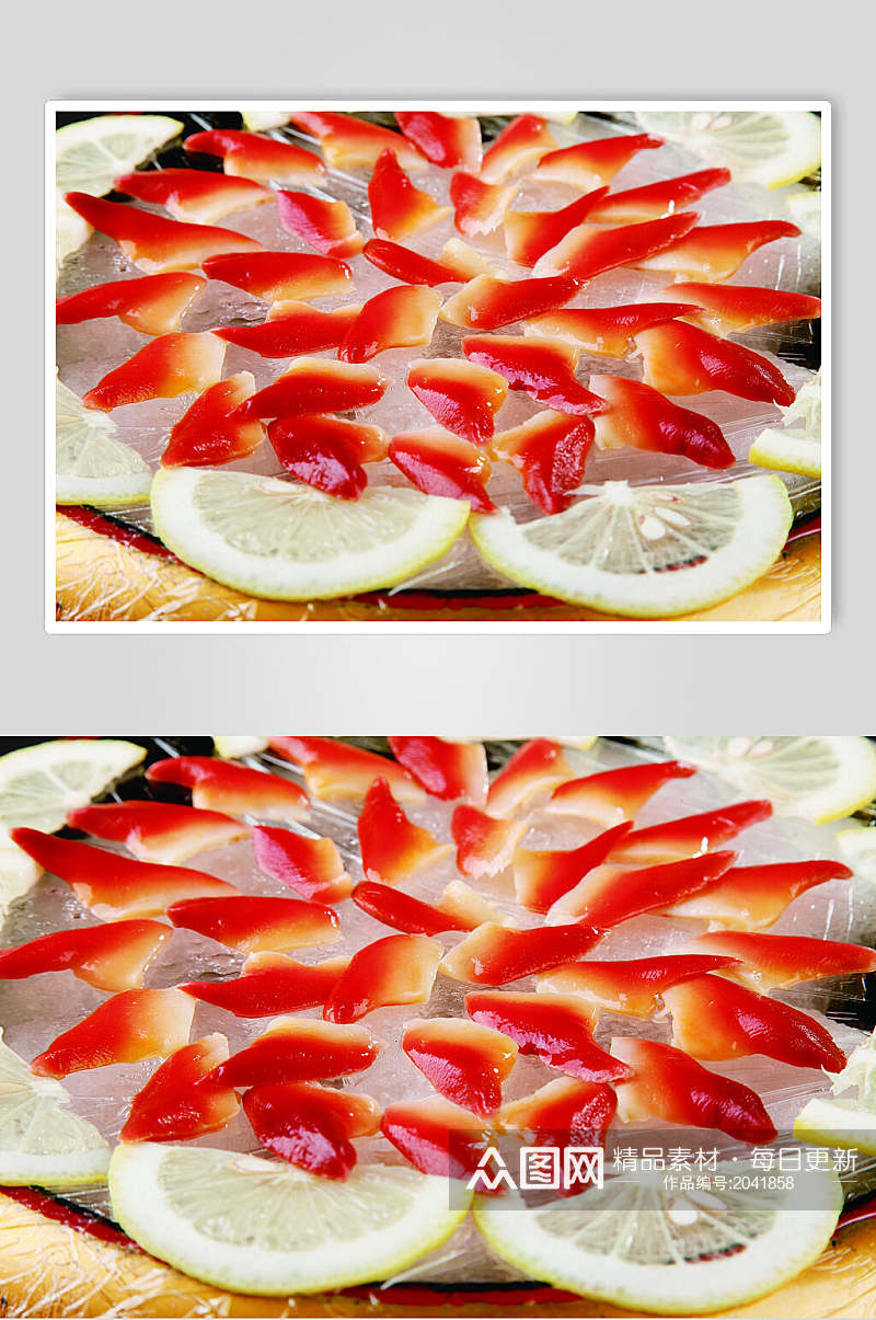 新鲜美味海鲜北极贝刺身美食食物图片素材