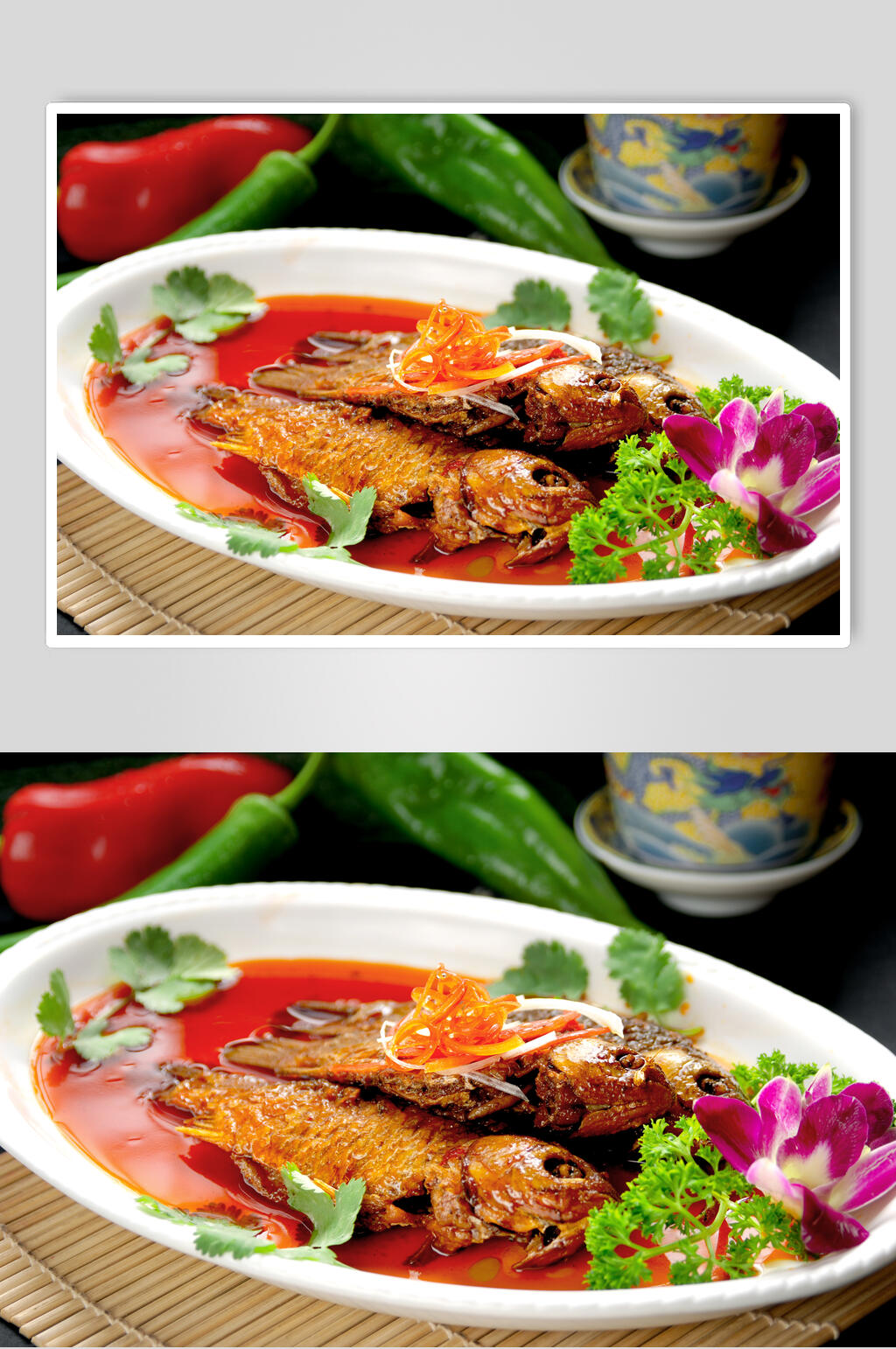 酥骨鲫鱼美食摄影图片素材
