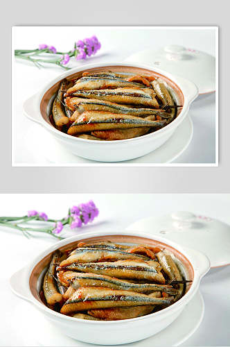 干锅银针鱼美食食品图片