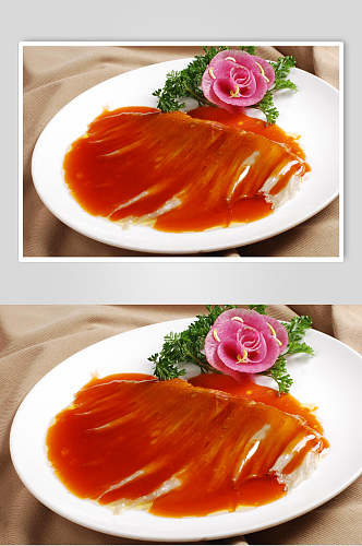 荤菜鲍汁鲜鱼翅摄影图片