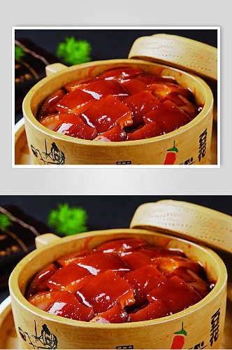 木纹老酒东坡肉美食摄影图片