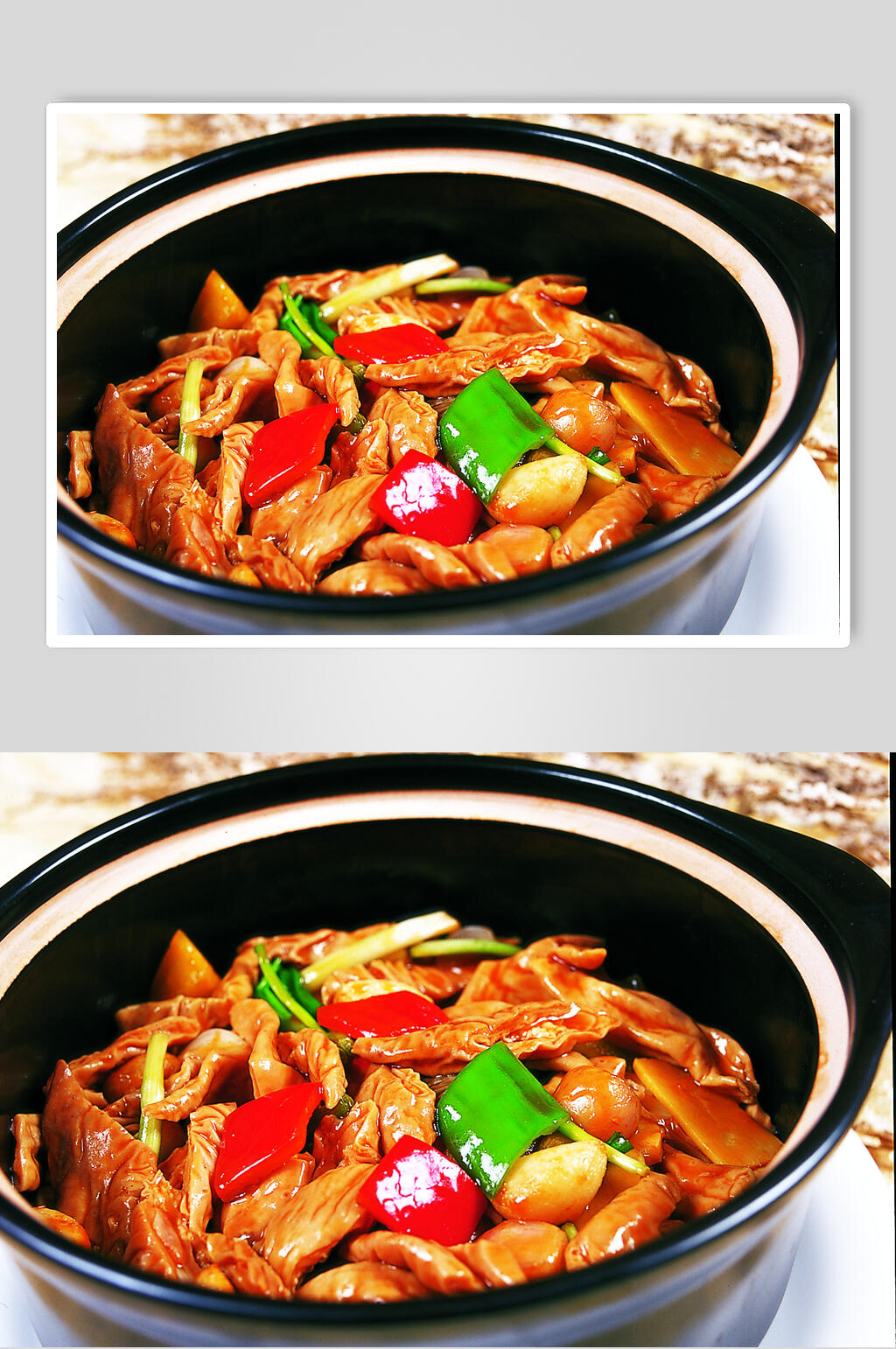 新鲜美味生者大肠煲食物图片素材