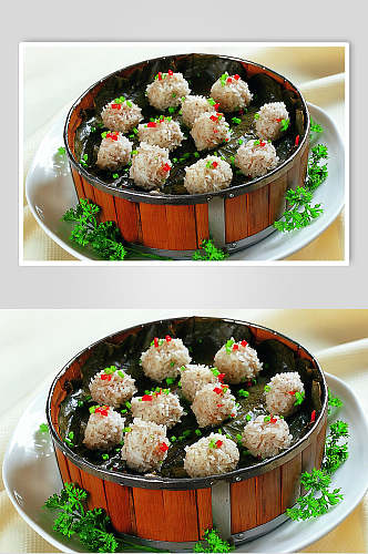 珍珠糯米丸子元美食食物图片