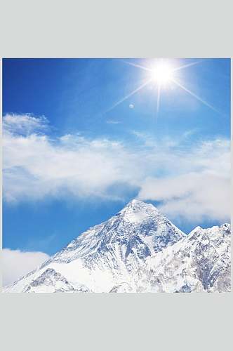 雪景山峰高清图片