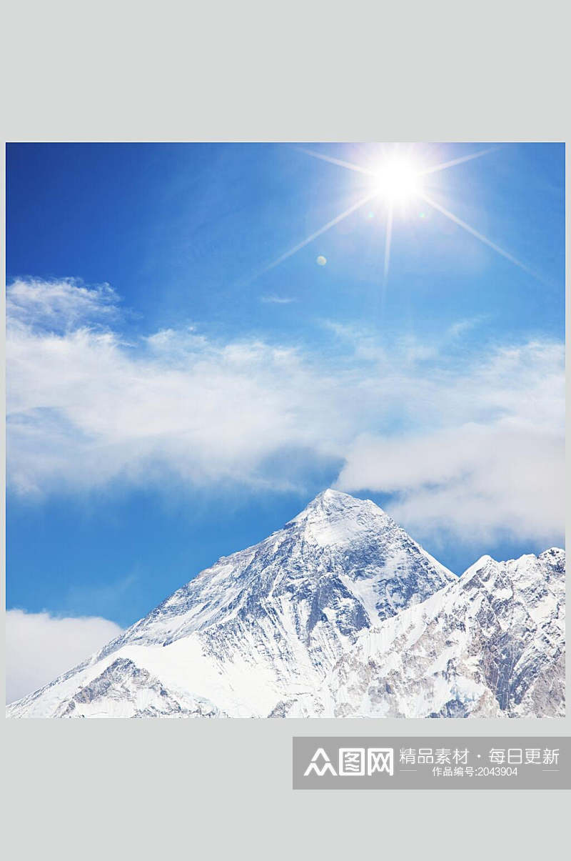 雪景山峰高清图片素材