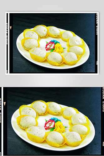 绿茶泡泡油糕美食食物图片