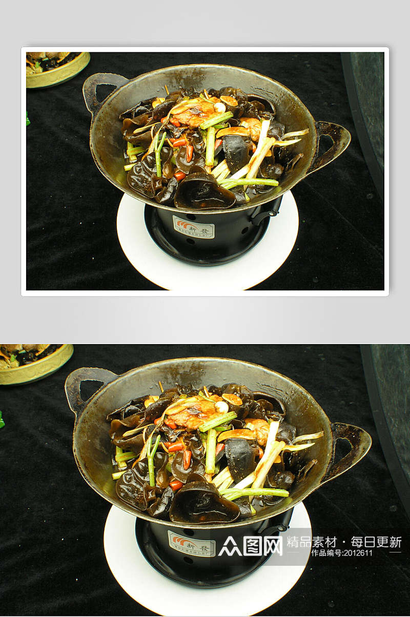 干锅野生耳食品摄影图片素材