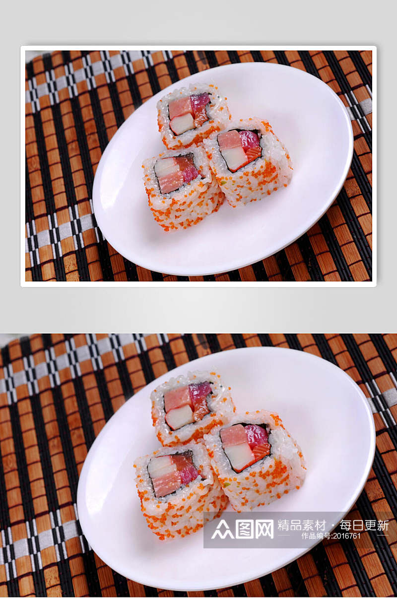 中卷海鲜沙律花卷食品图片素材