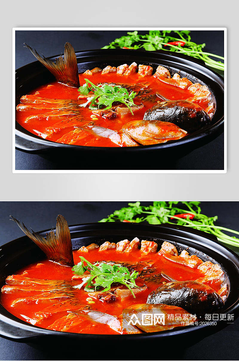 红油酸汤鱼美食图片素材