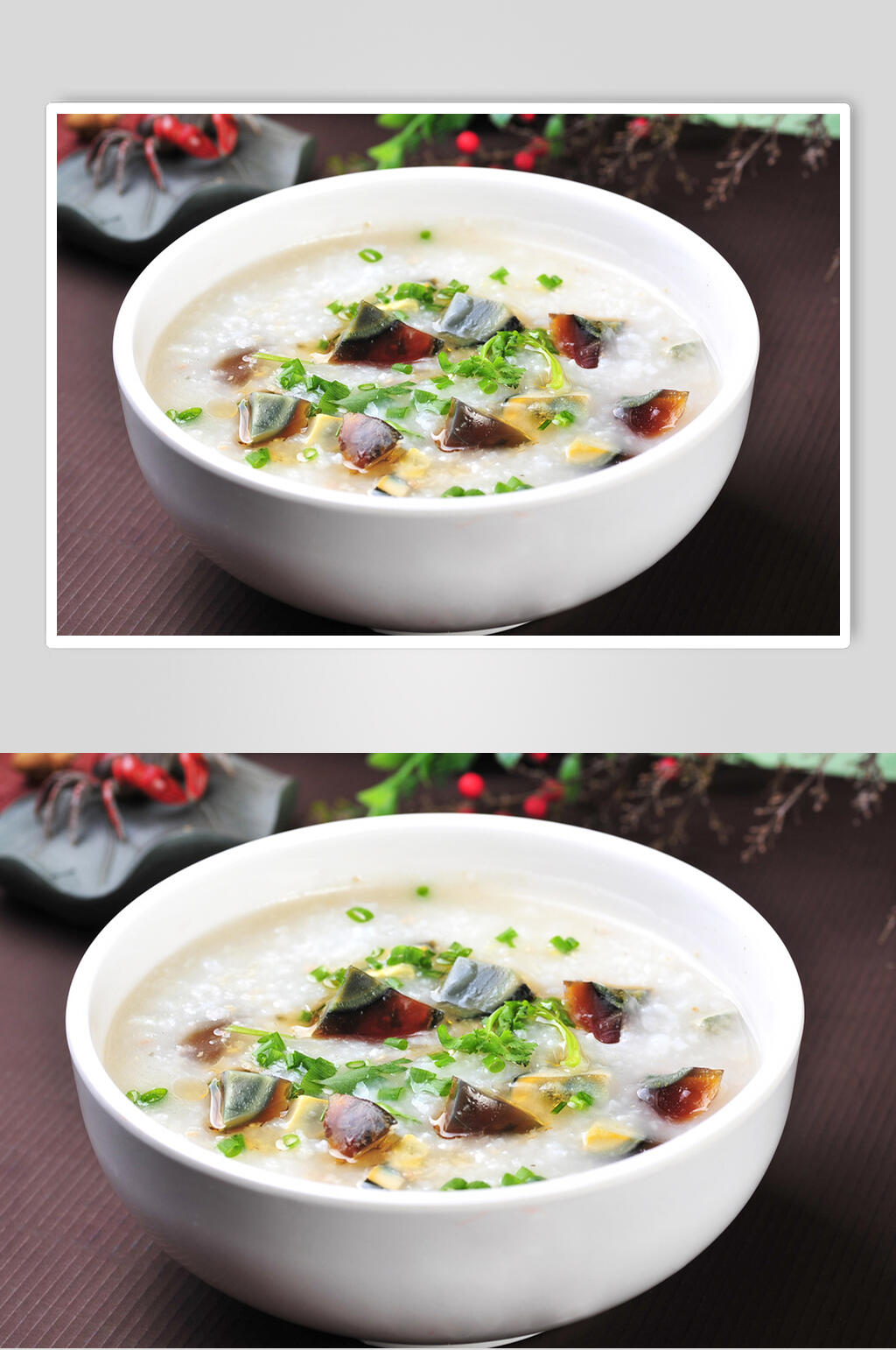 皮蛋瘦肉粥摄影图片素材
