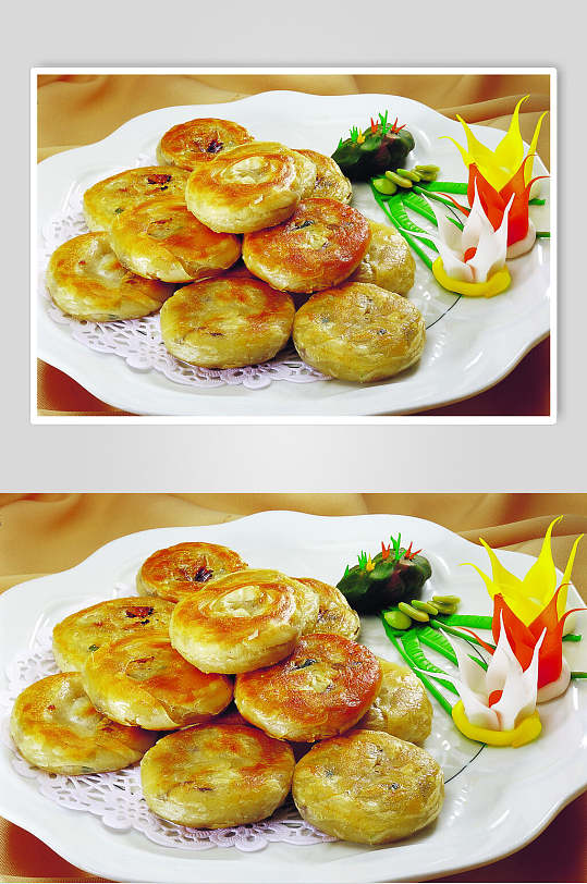 清香油酥饼餐饮食物图片
