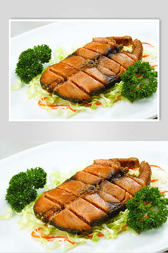 香煎马胶咸鱼美食食品图片