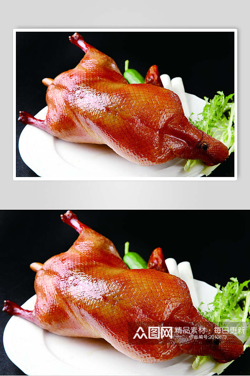 北京果木烤鸭美食摄影图片素材