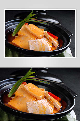 热菜千叶豆腐煲美食图片