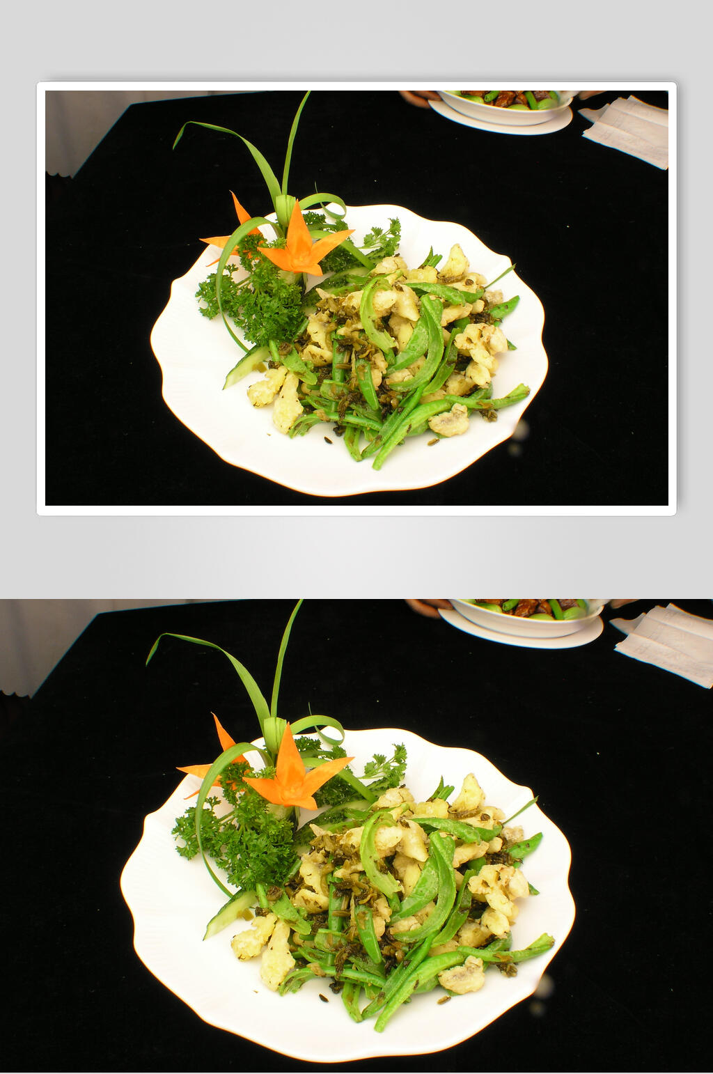 尖椒雪菜黄鱼脯美食图片素材