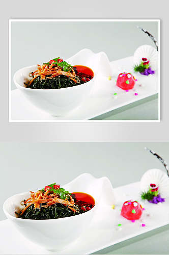 鸡丝海带面餐饮食物图片