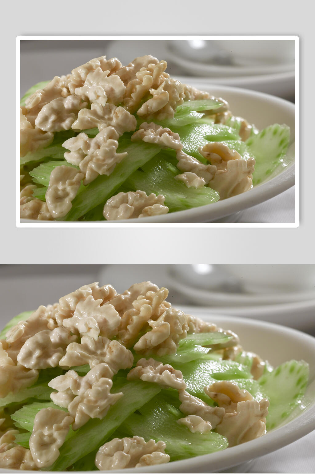西芹桃仁含光餐饮实拍图片素材