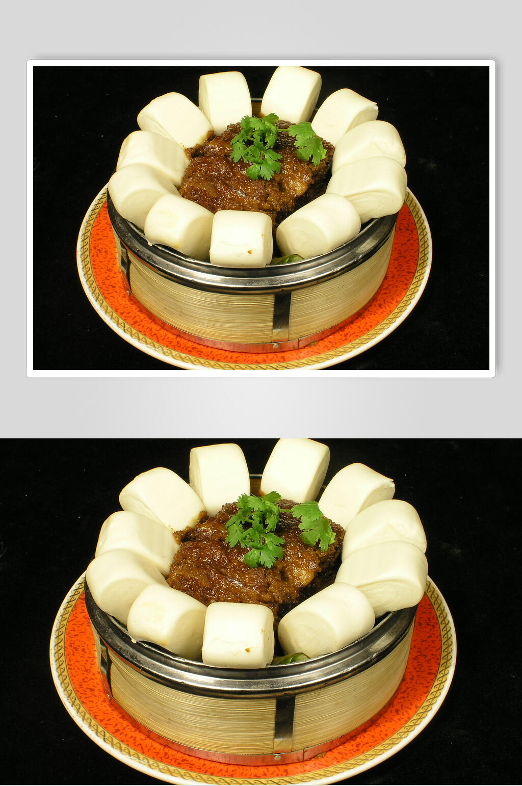 小笼粉蒸肉食品摄影图片素材
