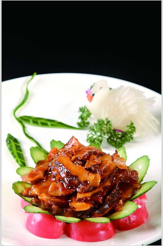 京葱梅花参美食摄影图片