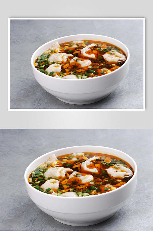 香辣美味汤饺美食图片