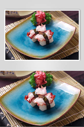 寿司类八爪鱼握美食摄影图片