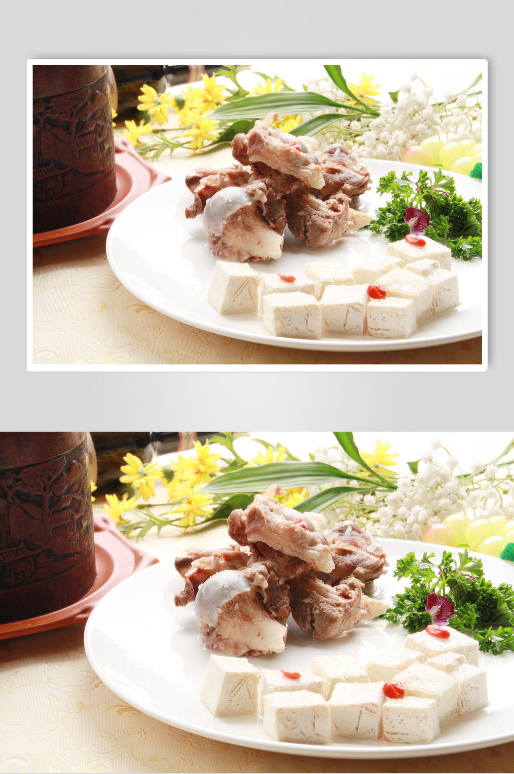 龙骨老豆腐美食食物图片素材