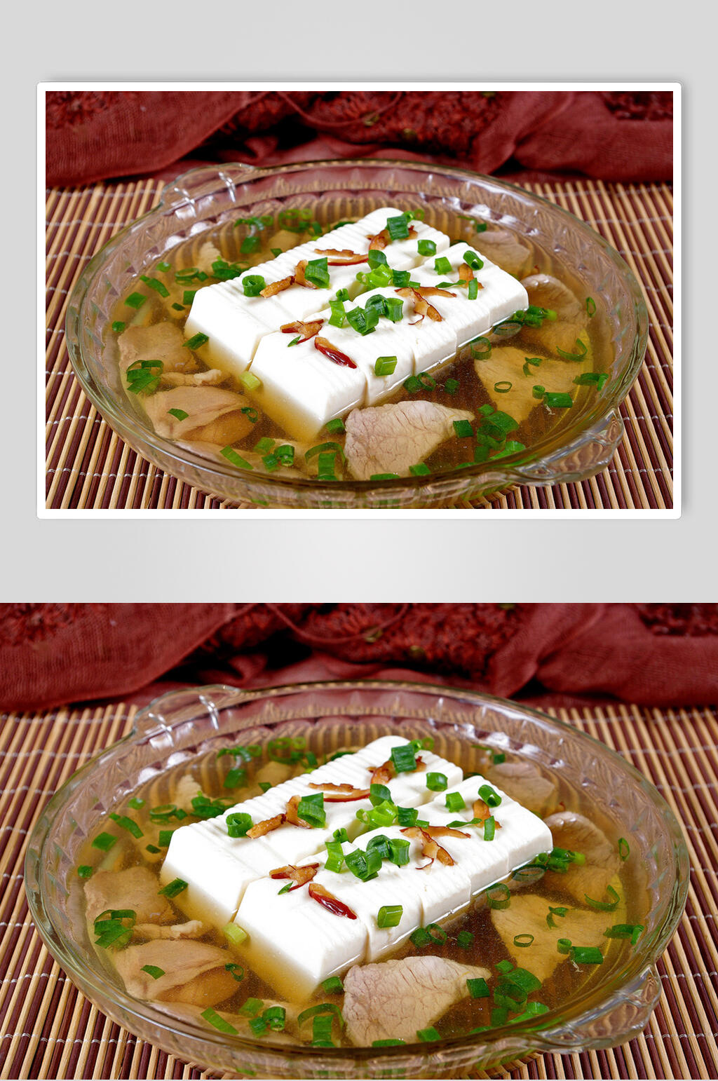 客家土猪肉浸山水豆腐美食图片素材