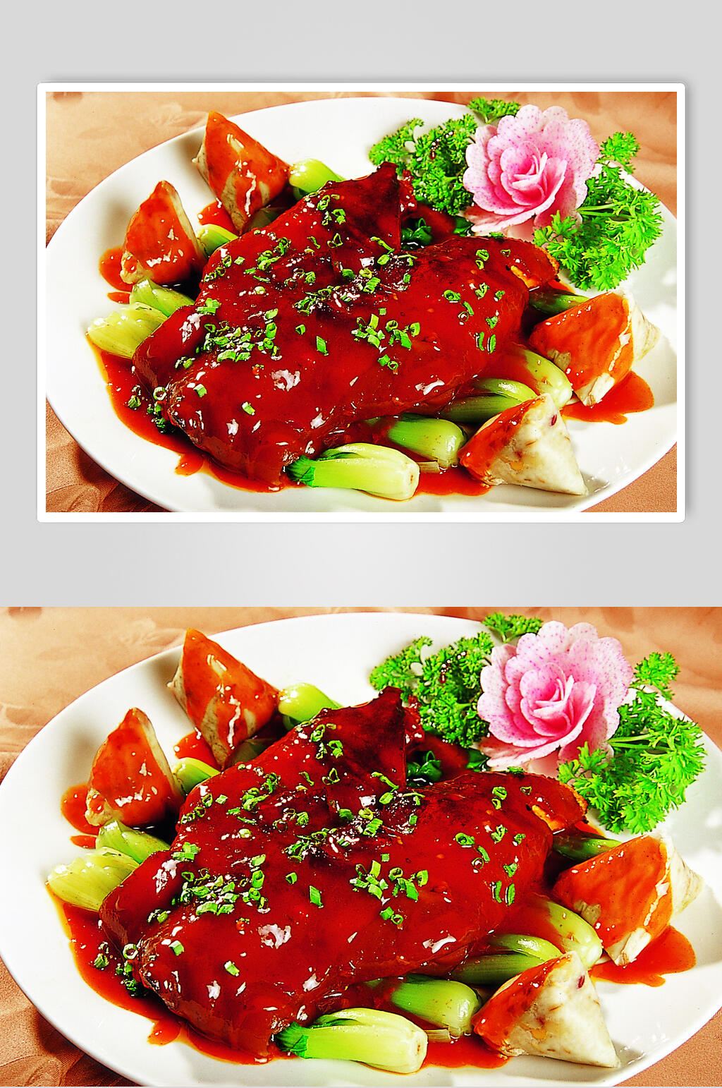 香棕扒牛掌美食摄影图片素材