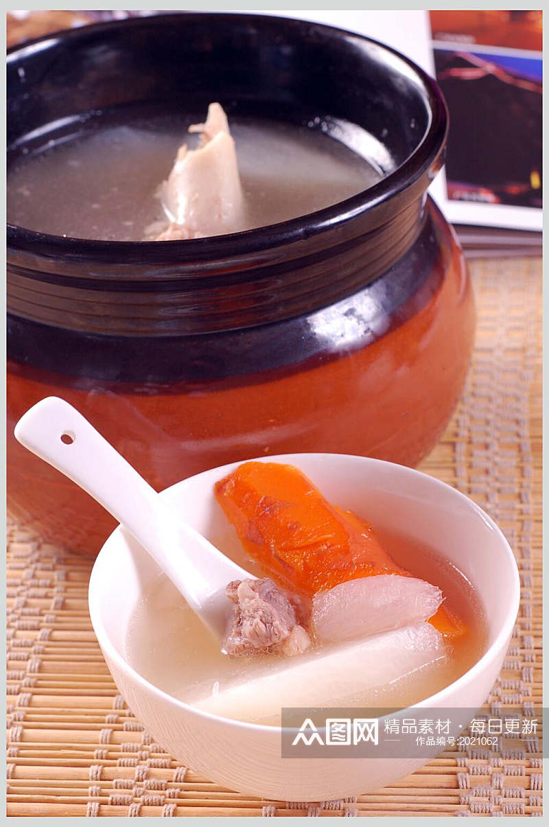 汤品养生棒骨汤元份美食摄影图片素材