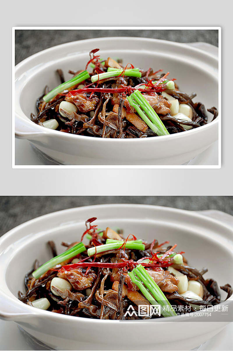 茶菇土鸡煲美食高清图片素材