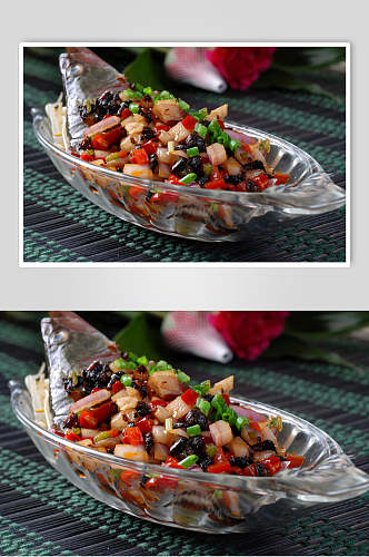 河鲜刺婆豉香味食品摄影图片