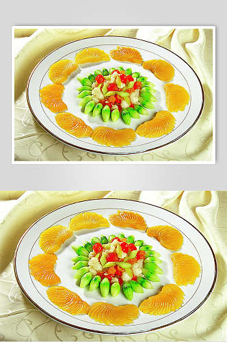 黄桃雪鱼美食食物图片