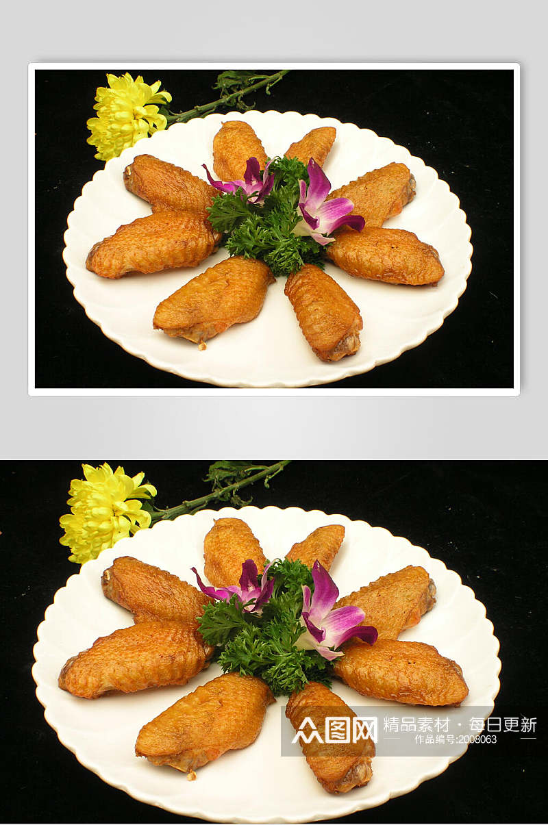 南乳鸡翅食品高清图片素材