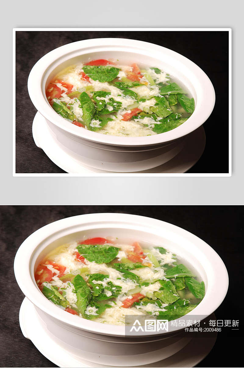 西红柿鸡蛋汤美食摄影图片素材