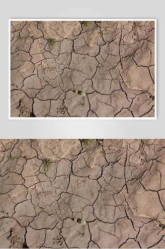 干裂干旱土地面肌理贴图摄影视觉图