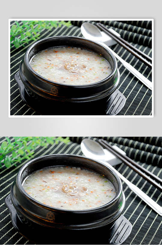 砂锅鸡肉粥餐饮食物图片