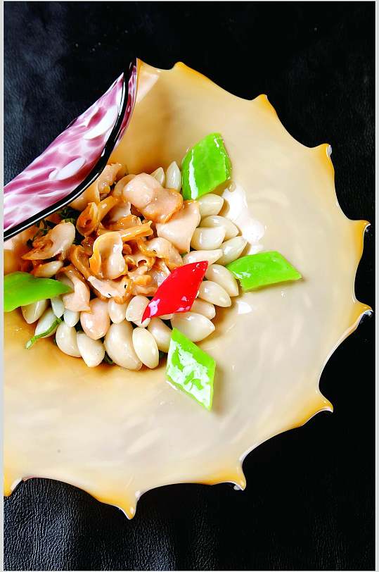 糖蒜爆螺片食物图片