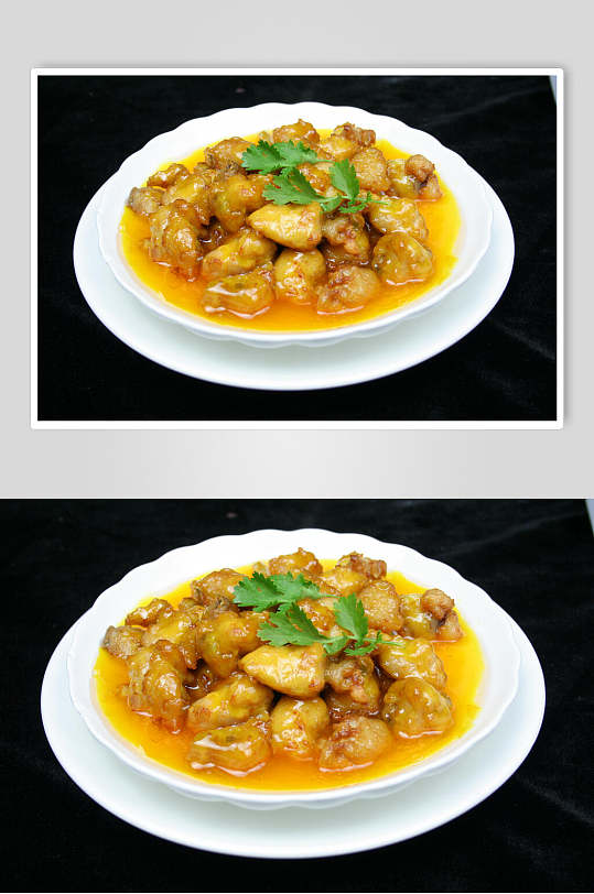 柠檬鸡块食品高清图片