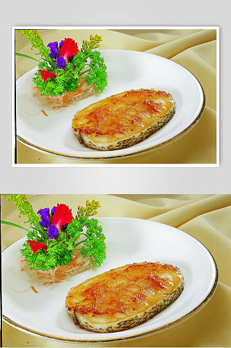 香煎澳洲银雪鱼美食食品图片