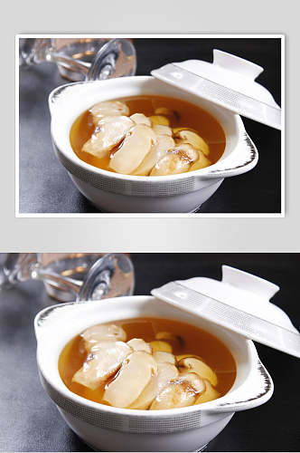清汤松茸菌汤美食图片