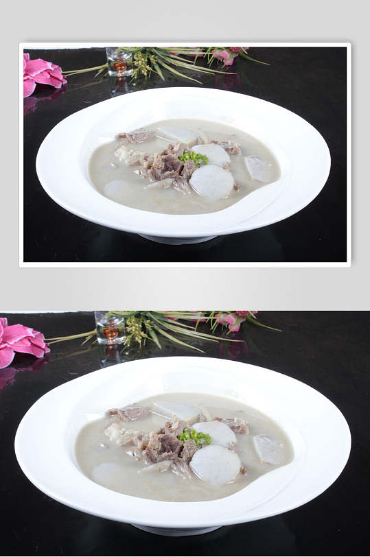 芋头蒸牛腩美食摄影图片
