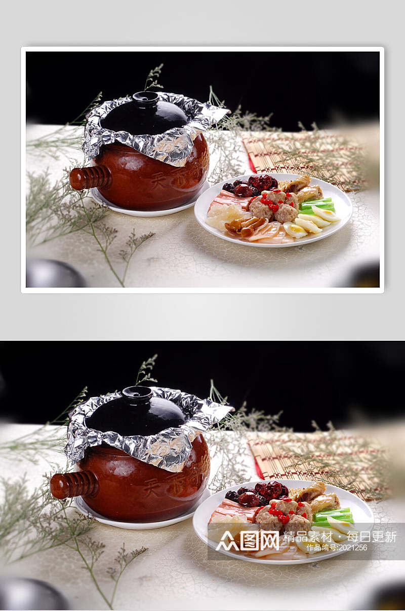 热菜养身全家福美食摄影图片素材