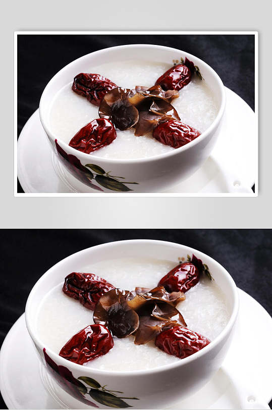 营养美味红枣木耳粥美食高清图片