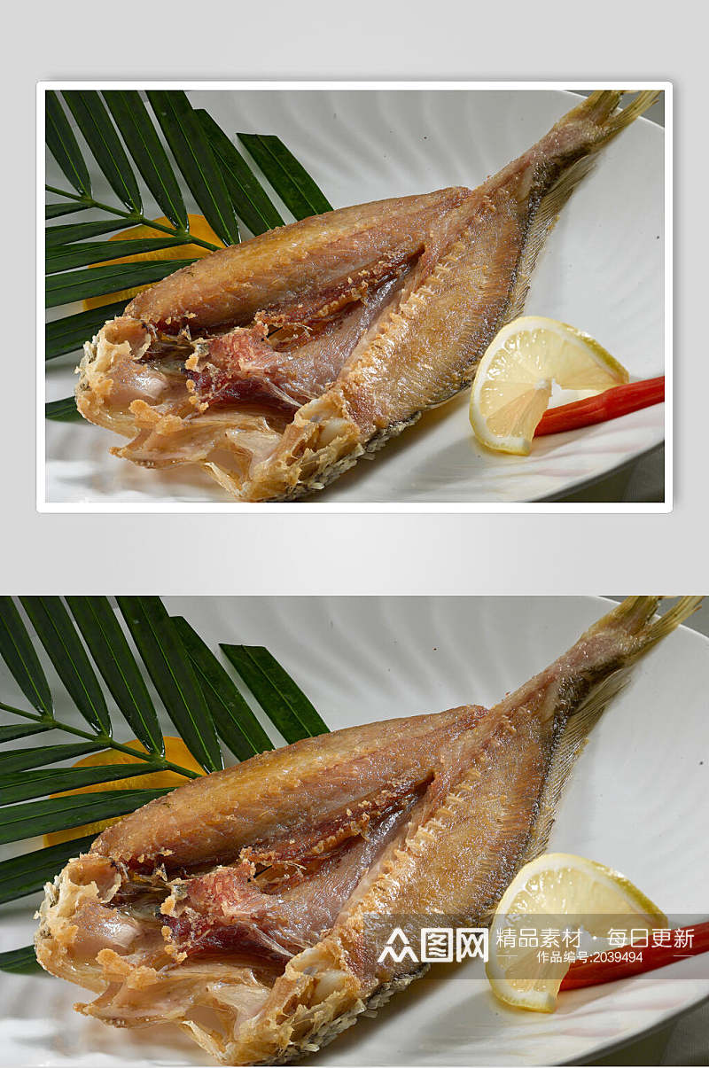 炭烧野生黄花鱼美食食物图片素材