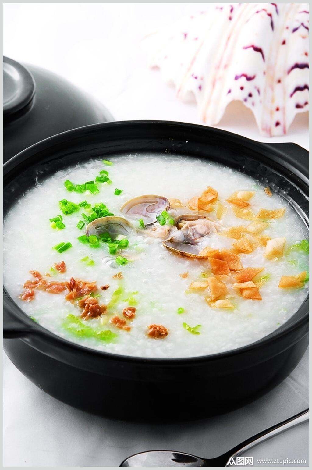 砂锅生滚海鲜粥美食食品图片