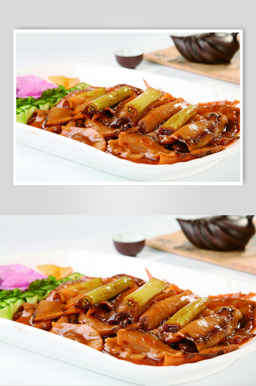 美味大葱烧海参美食摄影图片素材