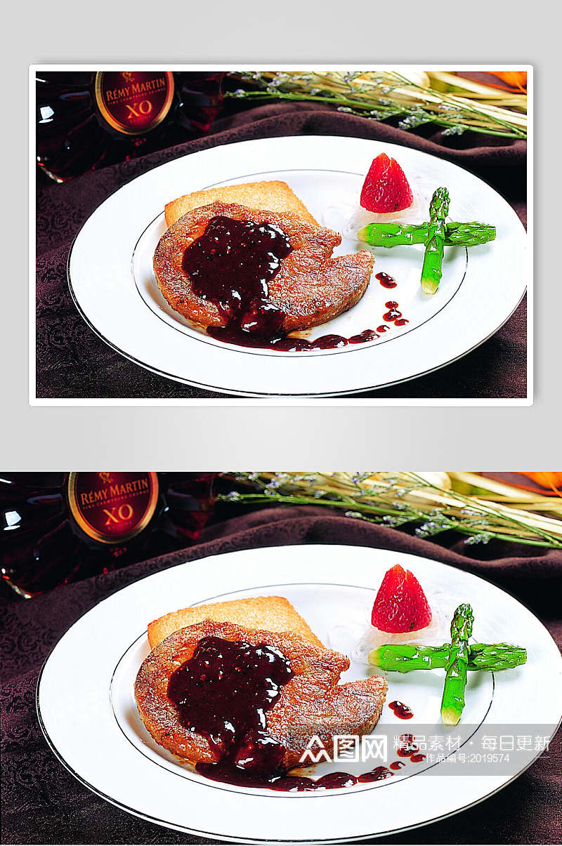 堂煎法国鹅肝餐饮食品图片素材